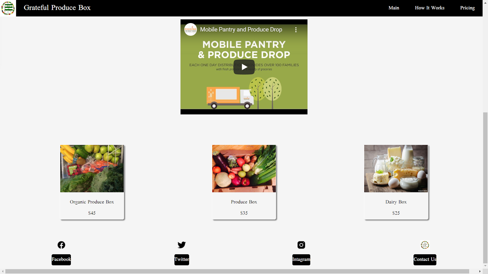 Project 2. Grateful Produce Box dot com. Grocery Delivery Service
Fresh fruits and vegetables delivered straight to your door. 